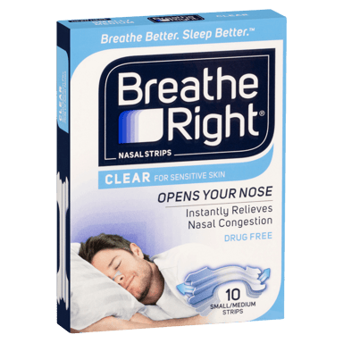 Breathe Right BREATHE RIGHT NASAL STRIPS CLEAR REGULAR 10 PACK
