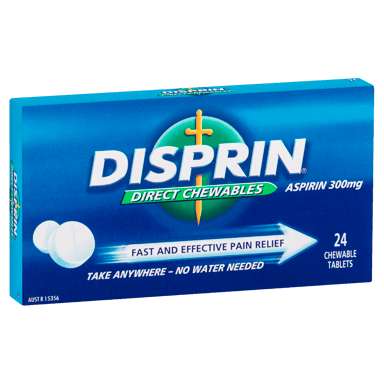 DISPRIN DIRECT CHEWABLES ASPIRIN 300MG 24 TABLET