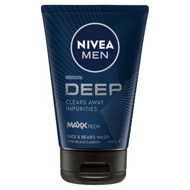NIVEA MEN DEEP FACE & BEARD WASH 100ML