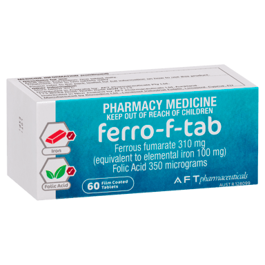 Ferro FERRO-F-TAB IRON & FOLIC ACID TABLETS 60