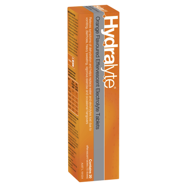 HYDRALYTE EFFERVESCENT ORANGE 20 TABLETS