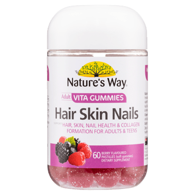 NATURES WAY ADULT VITA GUMMIES HAIR SKIN NAILS 60