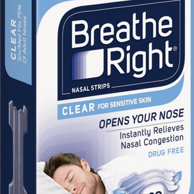 BREATHE RIGHT NASAL STRIPS CLEAR REGULAR 30 PACK