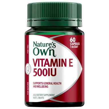 NATURES OWN VITAMIN E 500IU 60 CAPSULES