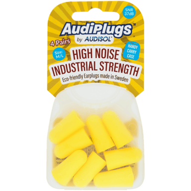 AUDISOL AUDIPLUGS SOFT FOAM HIGH NOISE 4 PAIRS