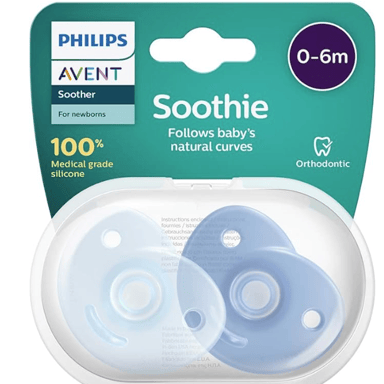 AVENT ULTRA SOFT SOOTHER DECO 0-6MTHS 2 PACK