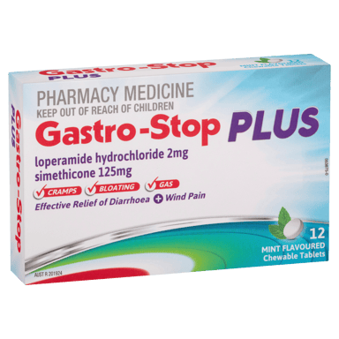 GASTRO-STOP PLUS DIARRHOEA & WIND RELIEF 12 TABLETS