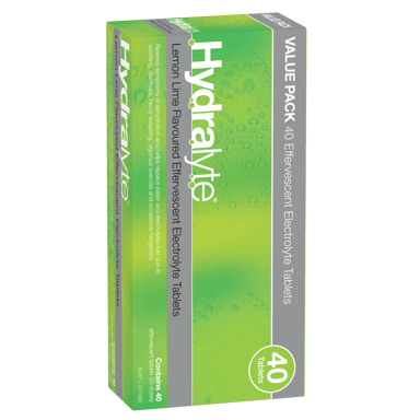HYDRALYTE EFFERVESCENT LEMON LIME 40 TABLETS