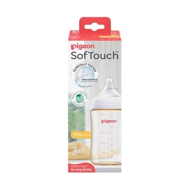 PIGEON BOTTLE SOFT TOUCH III WIDE NECK 3+ MONTHS PPSU 240ML