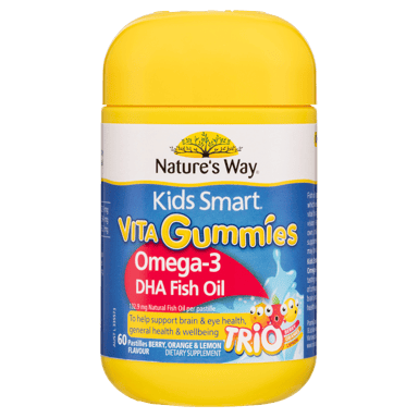 NATURES WAY KIDS SMART VITA GUMMIES OMEGA-3 FISH OIL TRIO 60