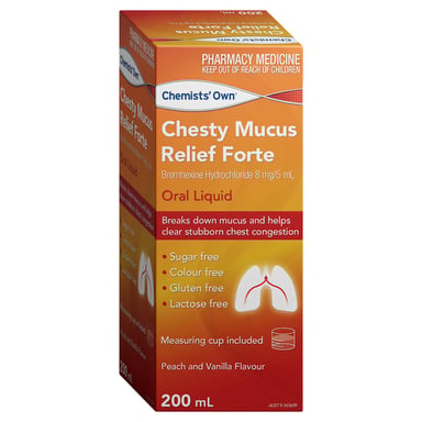 CHEMIST OWN CHESTY MUCUS RELIEF FORTE 200ML