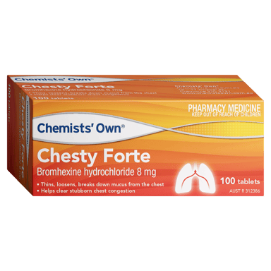 CHEMIST OWN CHESTY FORTE 8MG 100 TABLETS