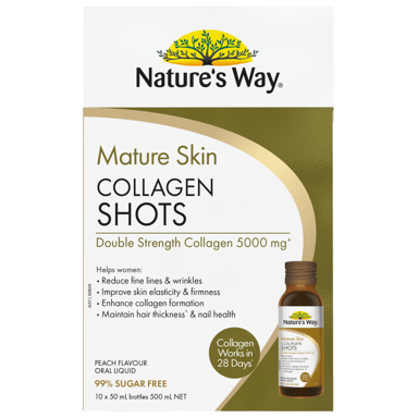 NATURES WAY MATURE SKIN COLLAGEN SHOTS 50ML 10 PACK