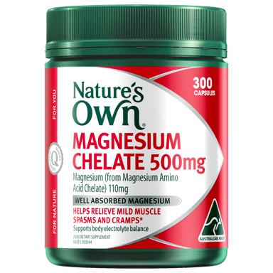 NATURES OWN MAGNESIUM CHELATE 500MG 300 CAPSULES