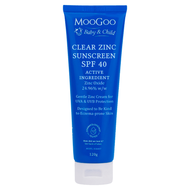 MOOGOO BABY CLEAR ZINC SUNSCREEN SPF40 120G