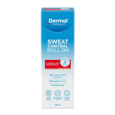 DERMAL THERAPY ANTIPERSPIRANT ROLL ON SWEAT CONTROL 60ML