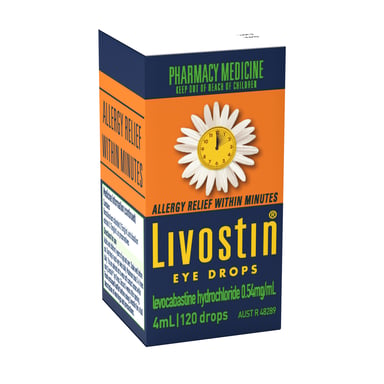 LIVOSTIN ALLERGY EYE DROPS 4ML