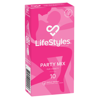 LIFESTYLES CONDOMS PARTY MIX 10 PACK