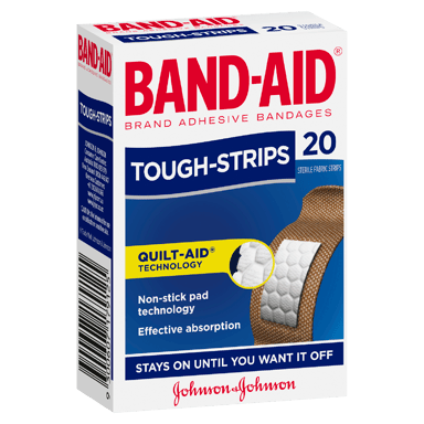 BAND-AID TOUGH STRIPS REGULAR 20 PACK