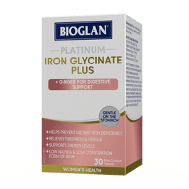 BIOGLAN PLATINUM IRON GLYCINATE PLUS 30 TABLETS