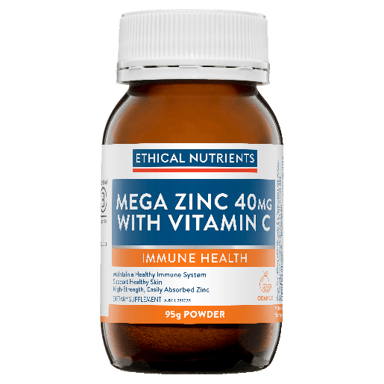 ETHICAL NUTRIENTS MEGA ZINC 40MG WITH VITAMIN C ORANGE POWDER