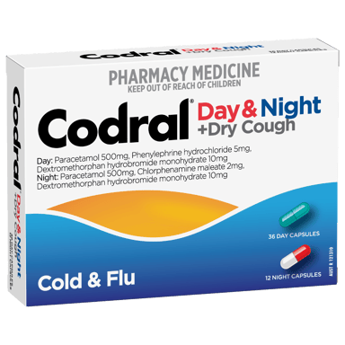 CODRAL COLD & FLU + COUGH PE 48 CAPSULES