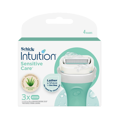 SCHICK INTUITION SENSITIVE CARE REFILL BLADES 3 PACK