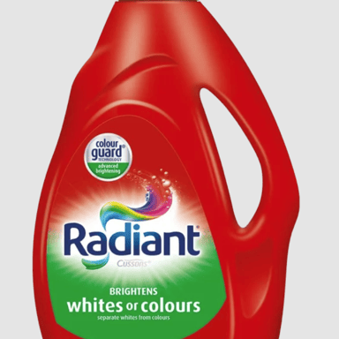 RADIANT LAUNDRY DETERGENT LIQUID BRIGHT WHITE COLOURS 2 LITRE