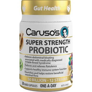 CARUSOS SUPER STRENGTH PROBIOTIC 30 CAPSULES