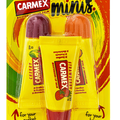 CARMEX LIP BALM TUBE 3PK MINIS SPF15+ 15G
