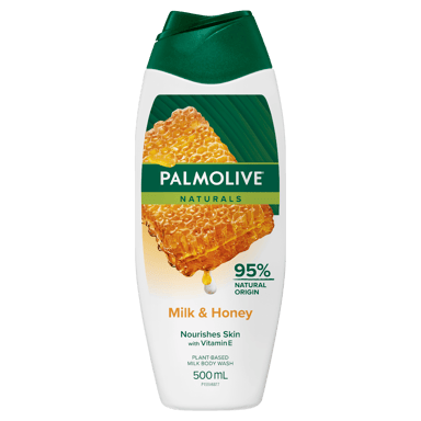 PALMOLIVE BODY WASH NATURALS MILK & HONEY 500ML