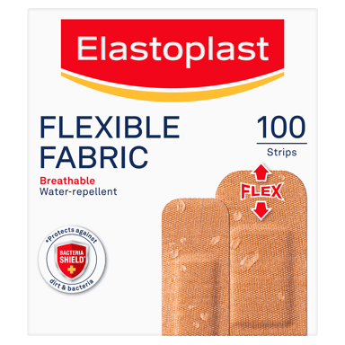 ELASTOPLAST FLEXIBLE FABRIC STRIPS 100 PACK