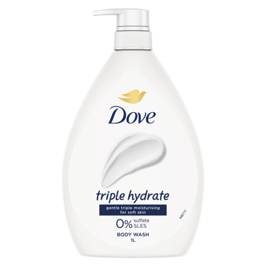 DOVE BODY WASH TRIPLE MOISTURISING 1 LITRE