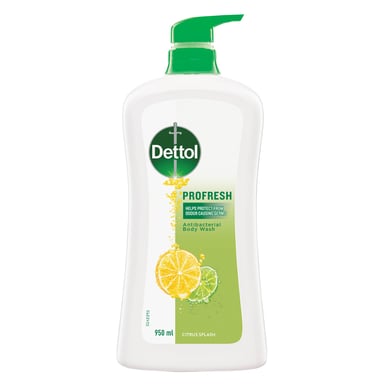 DETTOL PROFRESH BODY WASH LEMON & LIME 950ML