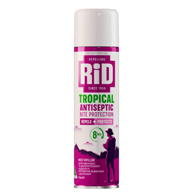 RID TROPICAL REPELLENT MEDI BITE PROTECT AEROSOL SPRAY 150G