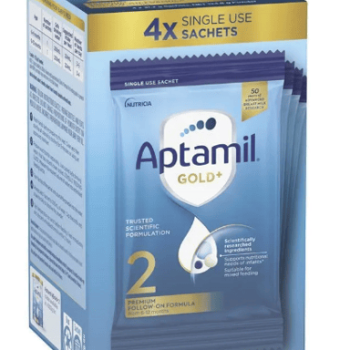 Aptamil Gold+ 2 Premium Follow-On Formula Sachets 31.2g X4