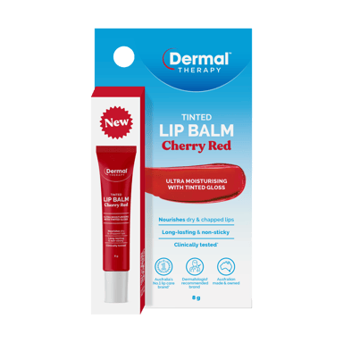 DERMAL THERAPY TINTED LIP BALM CHERRY RED 8G