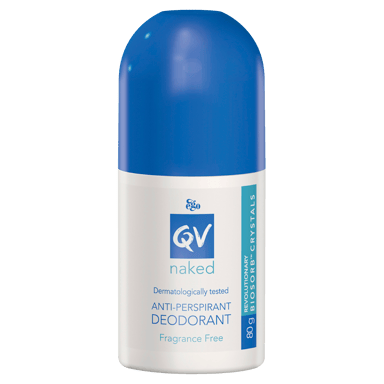 EGO QV ANTIPERSPIRANT NAKED FRAGRANCE FREE ROLL ON 80G