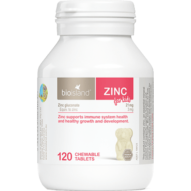 BIO ISLAND ZINC FOR KIDS 120 TABLETS