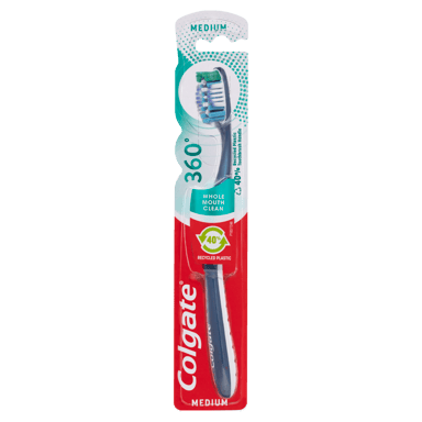 COLGATE TOOTHBRUSH 360° WHOLE MOUTH CLEAN MED 1 PACK