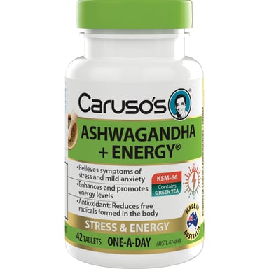 CARUSOS ASHWAGANDHA + ENERGY 42 TABLETS
