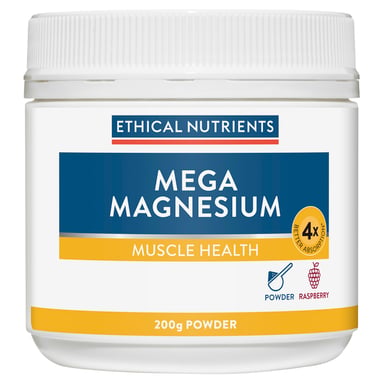 ETHICAL NUTRIENTS MEGA MAGNESIUM RASPBERRY POWDER 200G