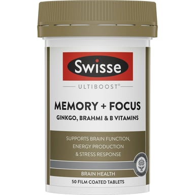 SWISSE ULTIBOOST MEMORY + FOCUS 50 TABLETS
