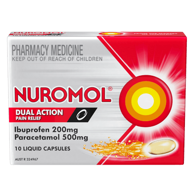 NUROMOL 200MG 10 LIQUID CAPSULES