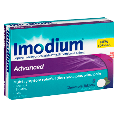 IMODIUM ADVANCED DIARRHOEA & WIND RELIEF 6 TABLETS