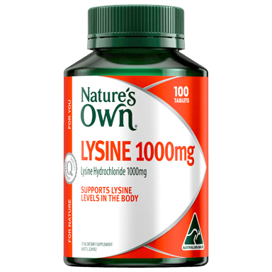 NATURES OWN LYSINE 1000MG 100 TABLETS