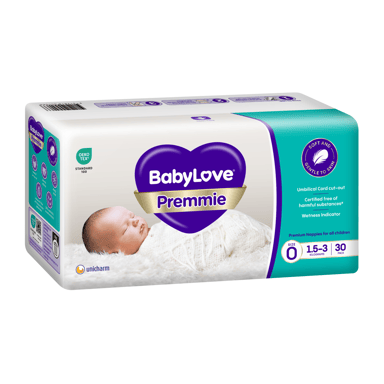 BABYLOVE NAPPIES PREMMIE 30 PACK