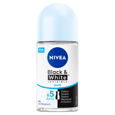 NIVEA WOMEN ANTIPERSPIRANT B&W A/P INVISIBLE PURE ROLL ON 48H 50ML