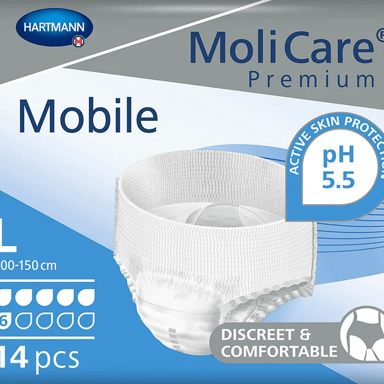 MOLICARE PREMIUM MOBILE PANTS 6D LARGE 14 PACK
