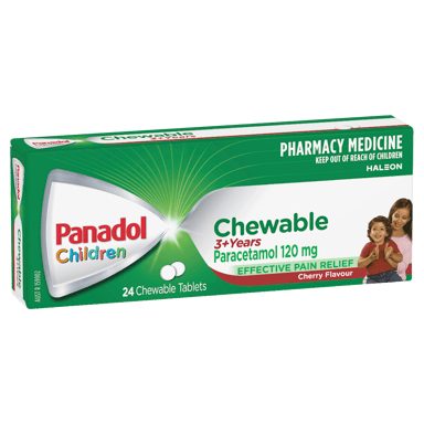 PANADOL CHILDREN 3 + YEARS CHEWABLE 24 TABLETS